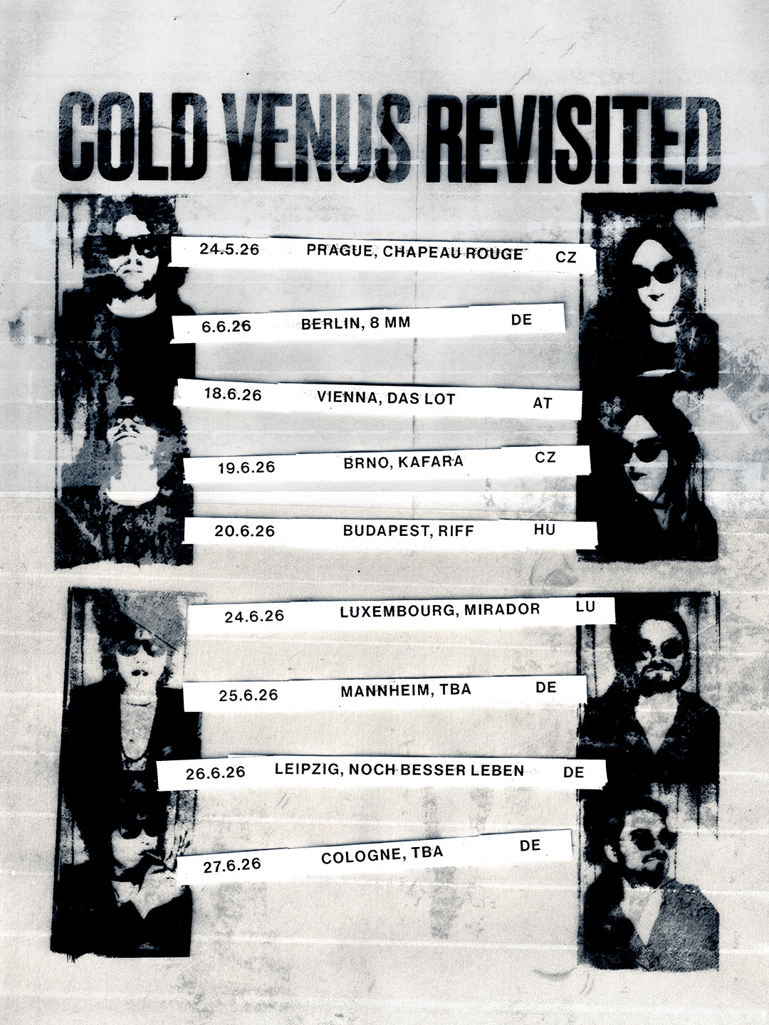 Cold Venus Revisited 2026 European tour poster