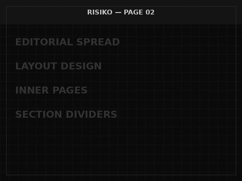 RISIKO Magazine Editorial Design — image 2
