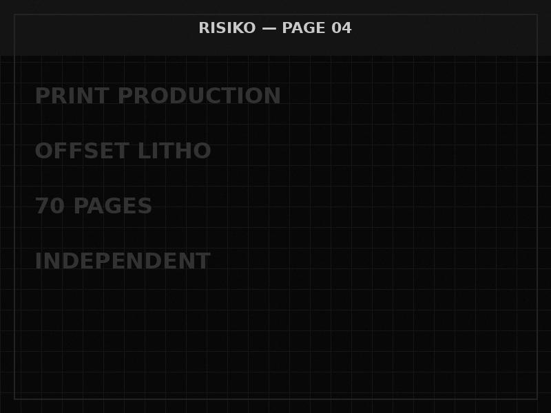 RISIKO Magazine Editorial Design — image 4